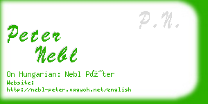 peter nebl business card